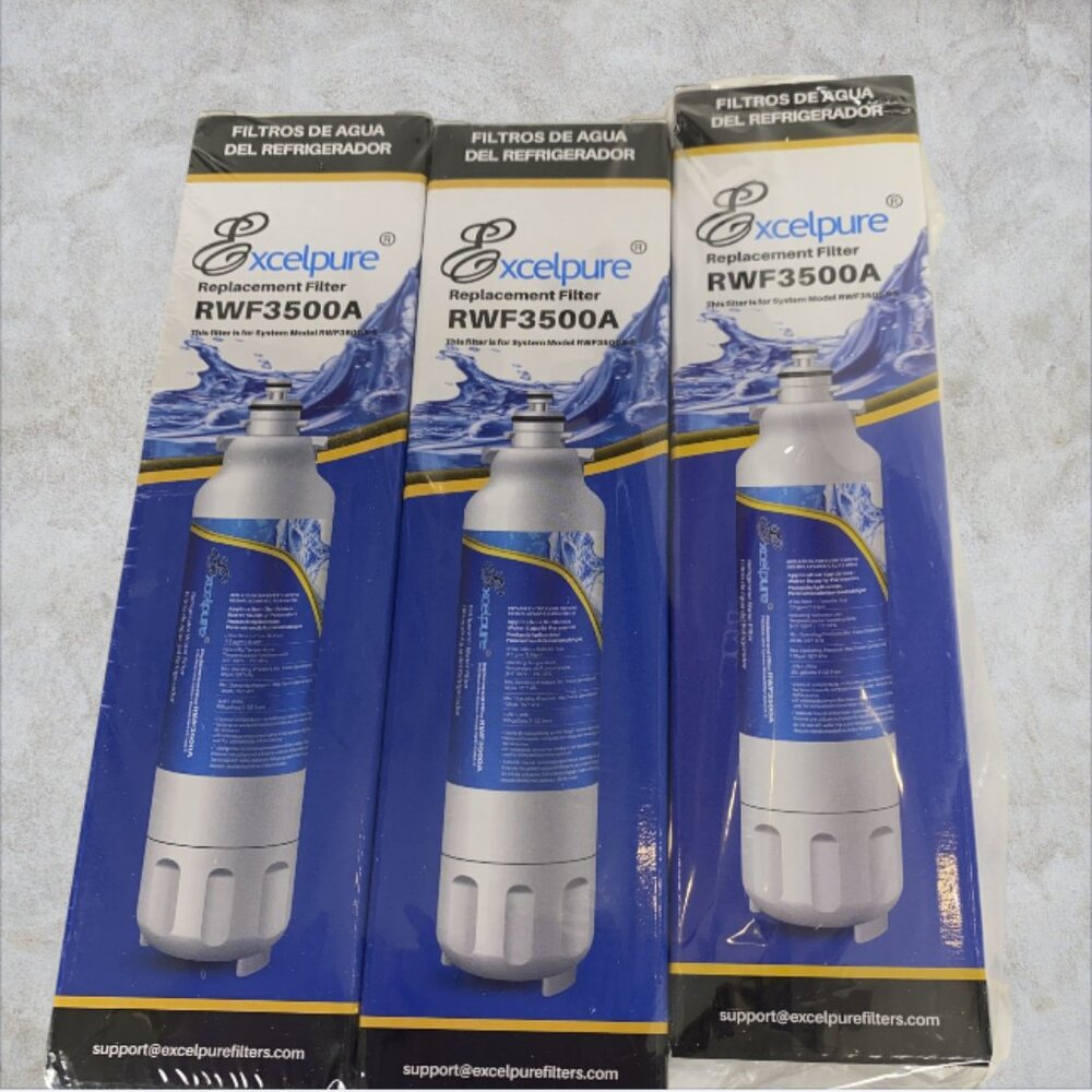 REFRIGERATOR WATER FILTERS -- 3-Pack, Excelpure RWF3500A, New/Unused - Picture 4 of 4